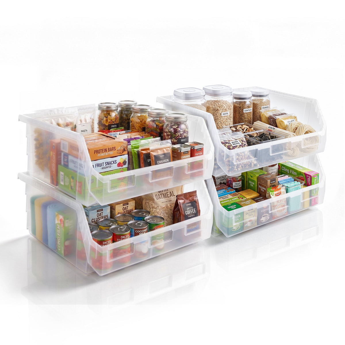 Open Front Kitchen Storage Bin