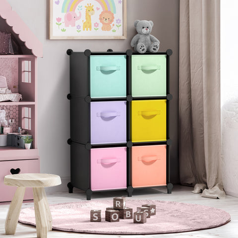 Cube Storage Organizer with Fabric Storage Bins