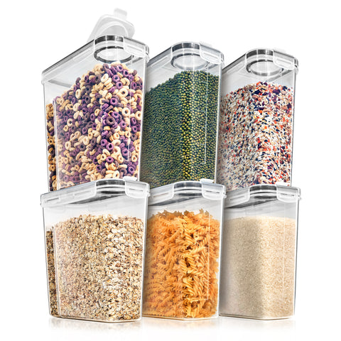 Narrow Airtight Food Storage Dispensers (6 Pack)