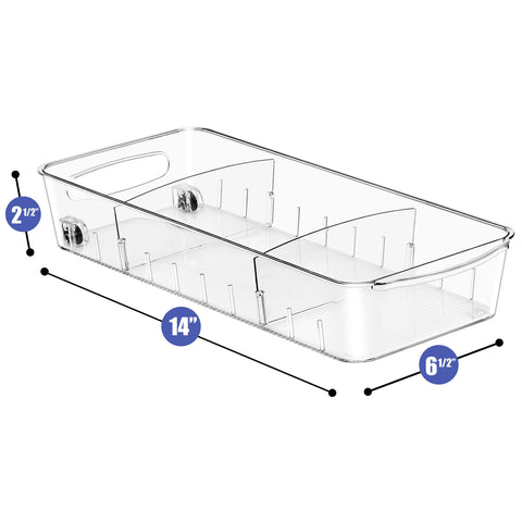 Clear Organizing Bins on Wheels