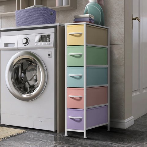 5 Drawer Narrow Storage Tower