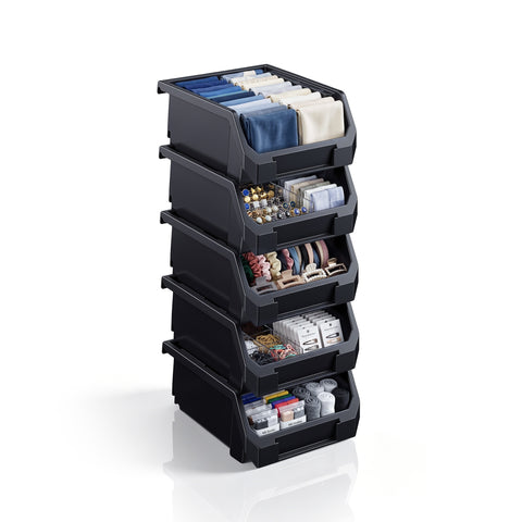 Small Open Front Stackable Clothing Storage Bin