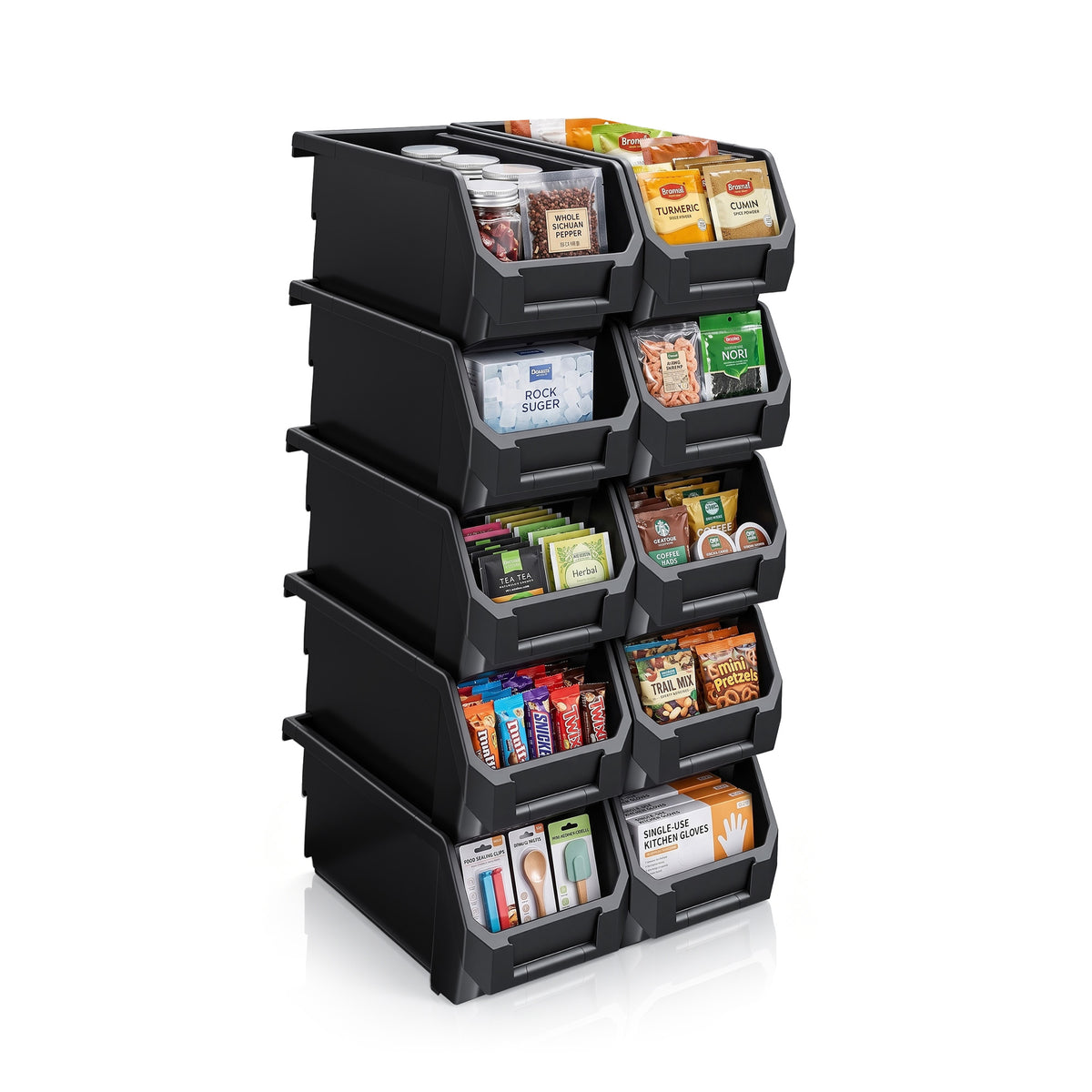 Open Front Kitchen Storage Bin