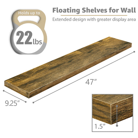 Extra Long Floating Shelves (Set of 3)