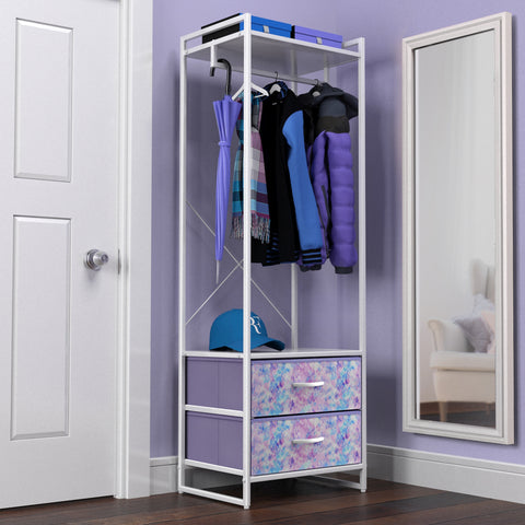 2 Drawer Clothing Rack Storage