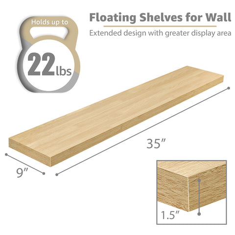 Long Floating Shelves (2 Pack)