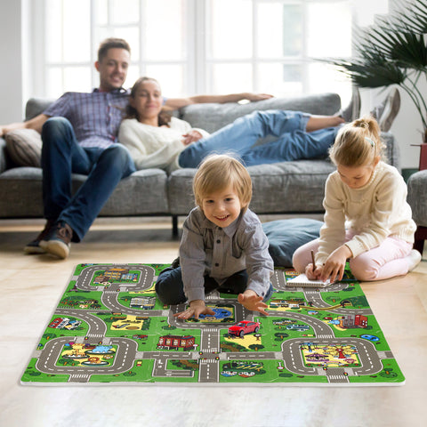 Floor Traffic Play Mat Interlocking Set (9 Pc)