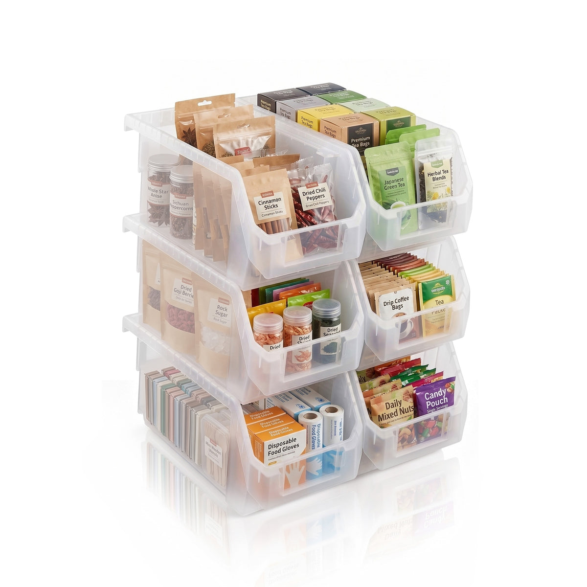 Open Front Kitchen Storage Bin