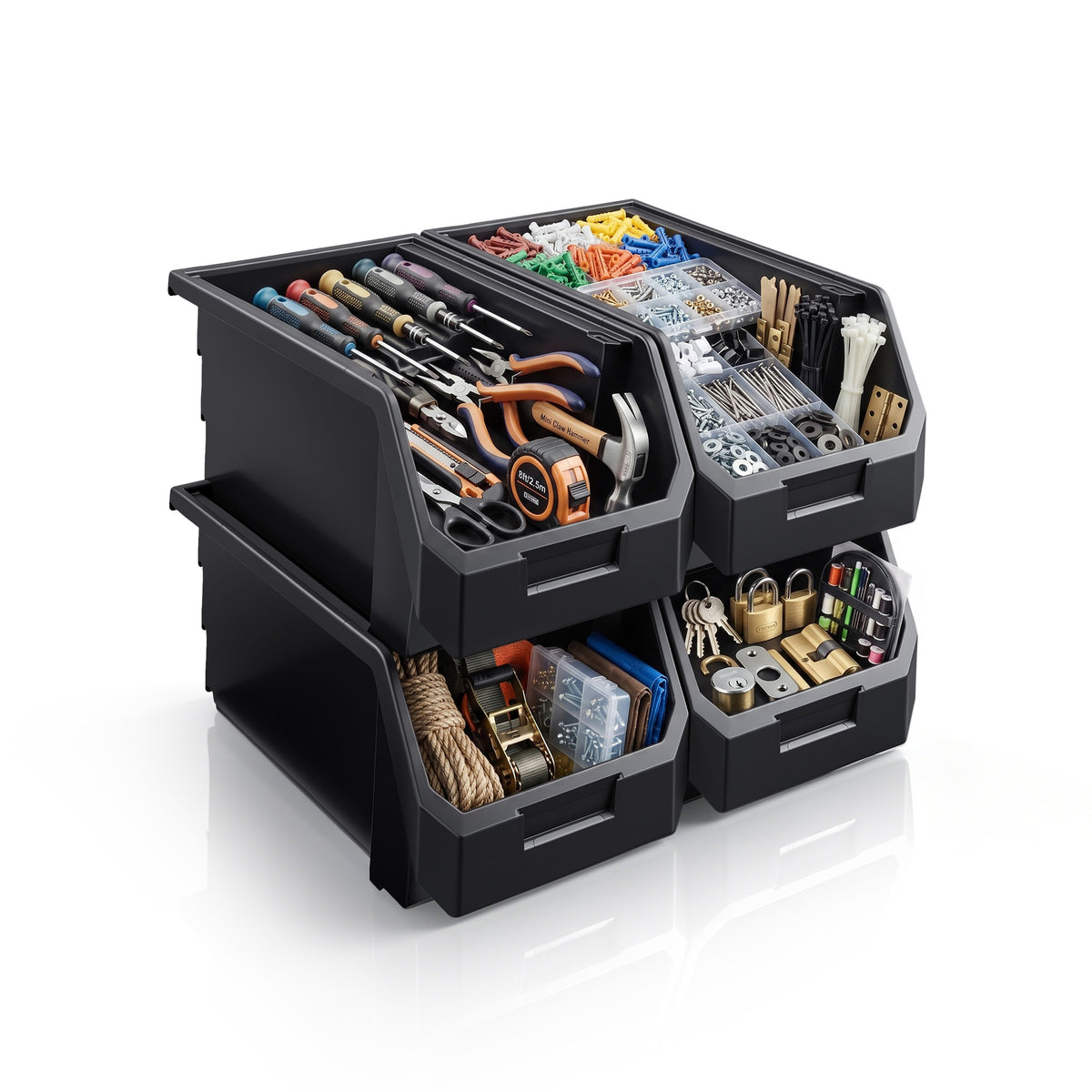Open Front Garage Storage Bin (Large)