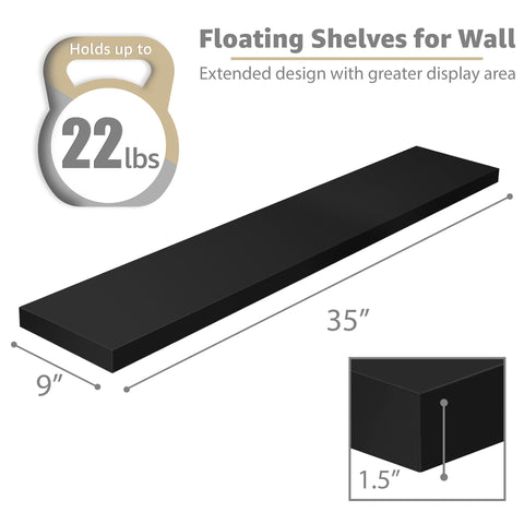 Large Floating Shelves (Set of 3)