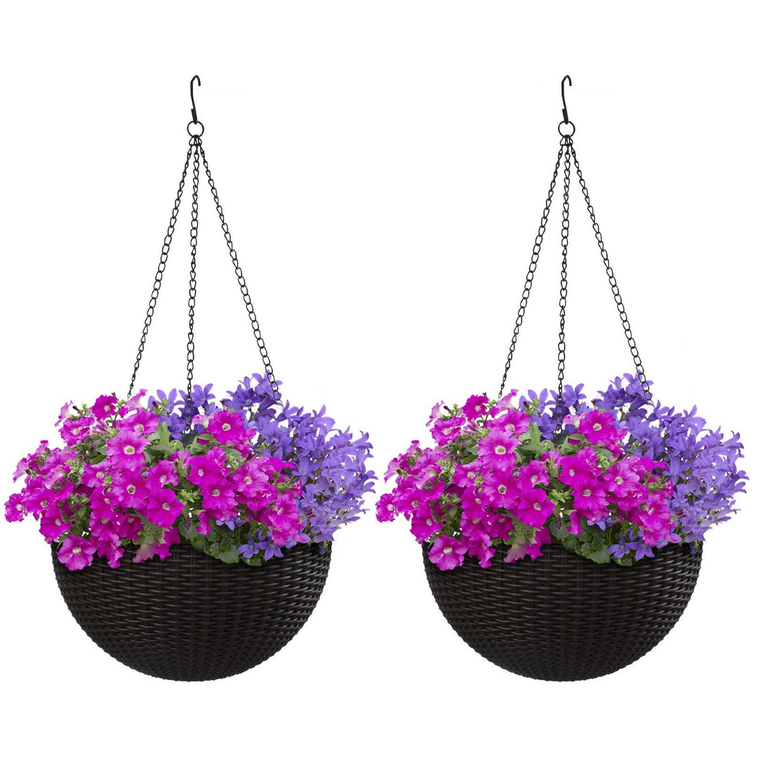 hanging self watering planter Self-Watering Hanging Planter (Set of 2) – Sorbus Home