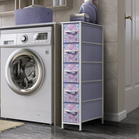 5 Drawer Narrow Storage Tower