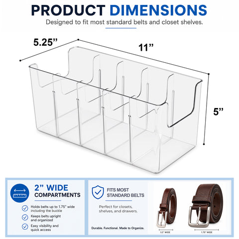 2 Pack Belt Organizer