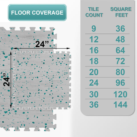 16 Tiles 64 Sq ft Wood Grain Foam Tiles