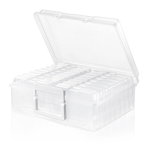 Sorbus Clear Organizer Box with 16 Cases