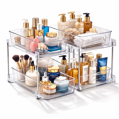 2-Tier Pull-Out Makeup Organizers
