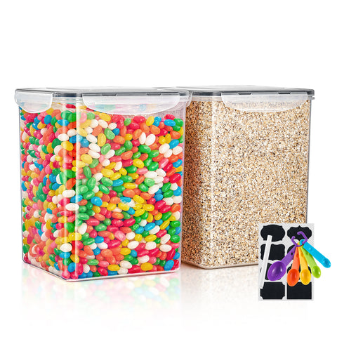 Large Food Storage Airtight Containers (2 Pack)