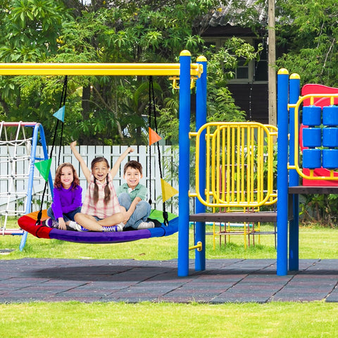 Saucer swing for backyard