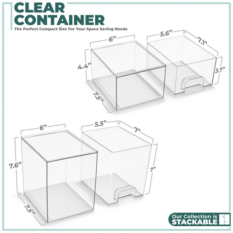 Acrylic Organizer Storage Drawers (2 Drawer)