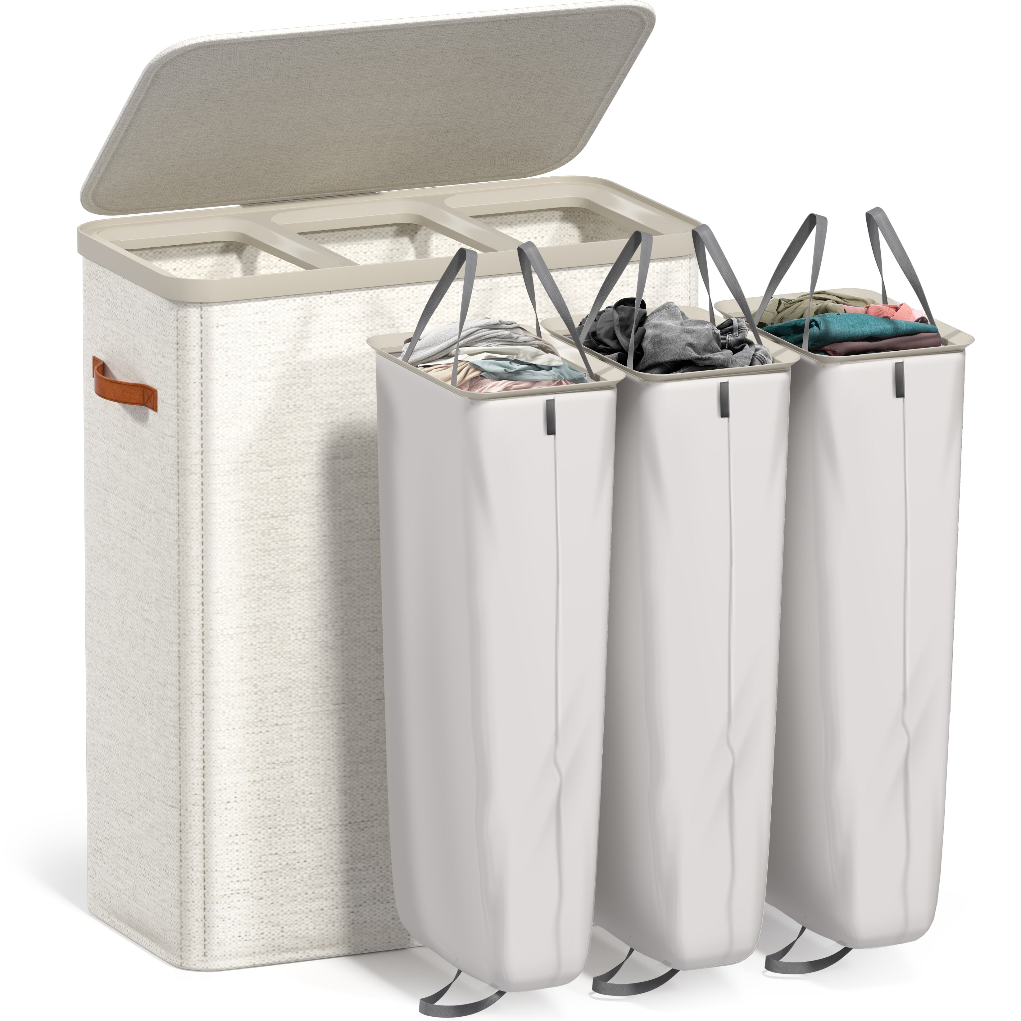 Collapsible Laundry Hamper with Lid - Sorbus Home