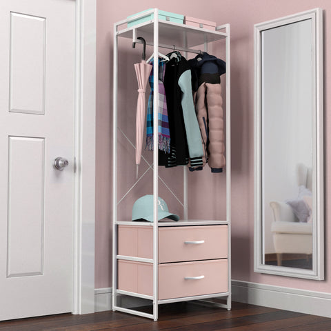 2 Drawer Clothing Rack Storage