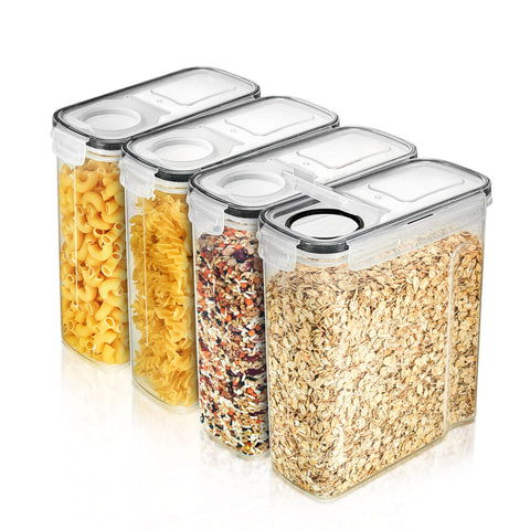 Narrow Airtight Food Storage Dispensers (4 Pack)