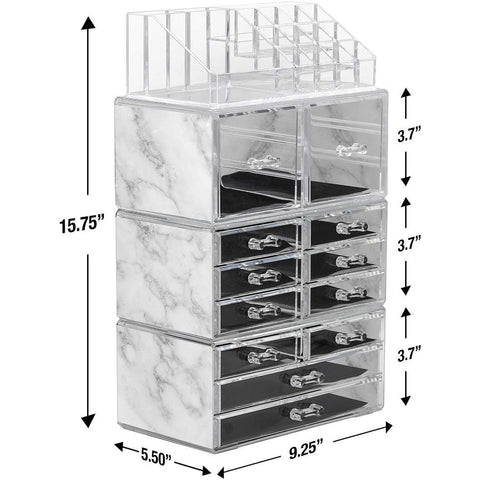 Makeup Organizer Case (12 drawer 4Pc)