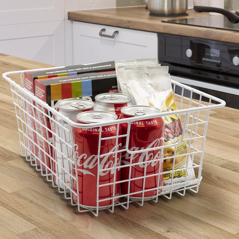 Metal Wire Storage Baskets (4 Pack)