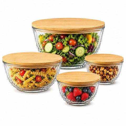 Glass Bowl Set with Airtight Lids