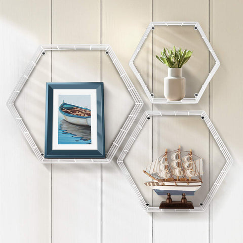 Hexagon Floating Shelves (Set of 3)