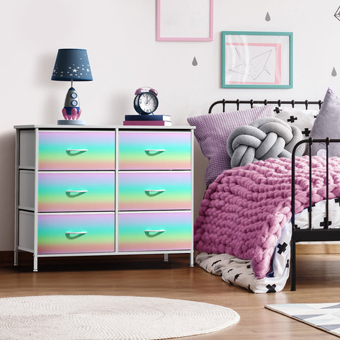 6 Drawer Fabric Dresser