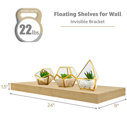 24" Floating Shelves (4 Pk)