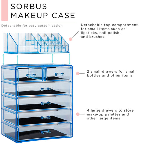 Makeup Organizer Set Tray (6 Drawer)