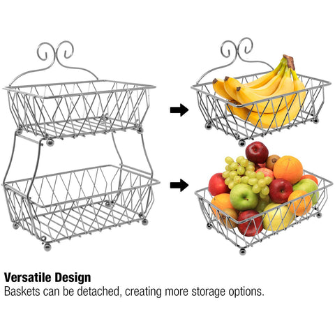 Wire Breadbasket Stand (2 Tier)