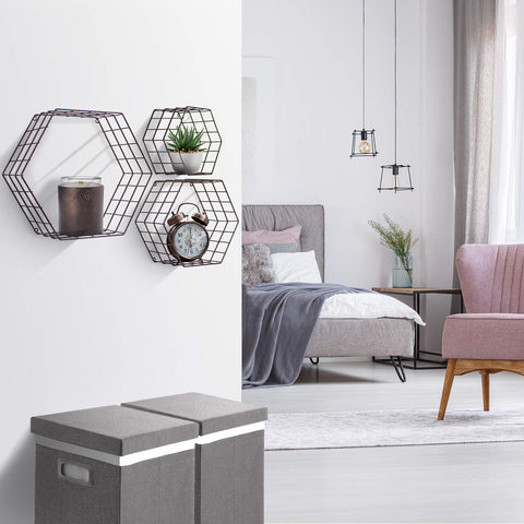 Hexagon Floating Shelves (Set of 3)