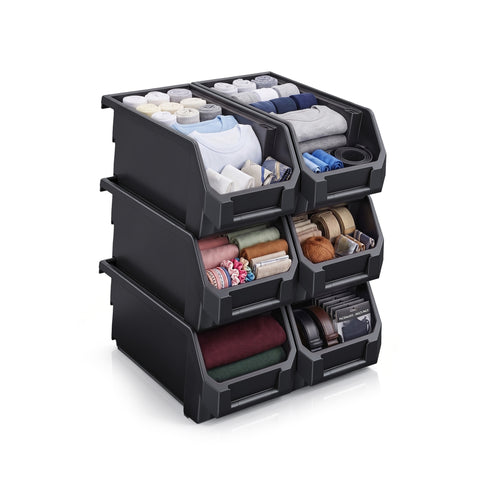 Large Open Front Stackable Clothing Storage Bin
