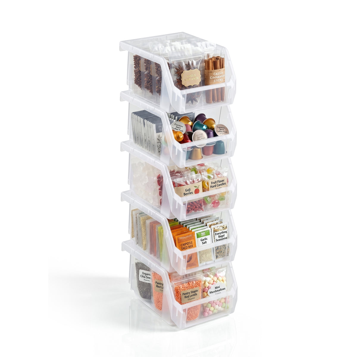Open Front Kitchen Storage Bin
