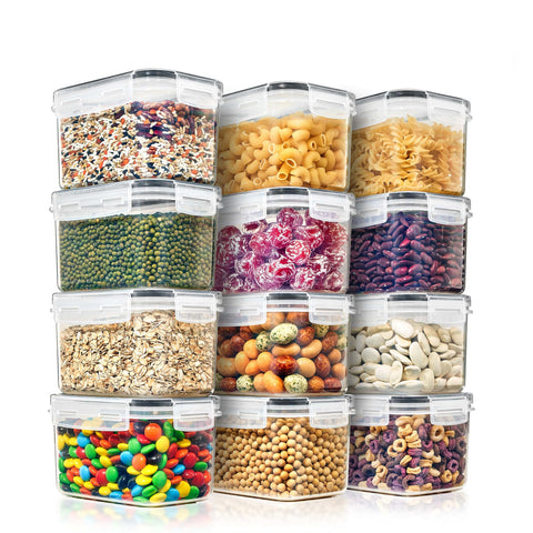 Medium Airtight Food Storage Containers With Lids (12 Pack)