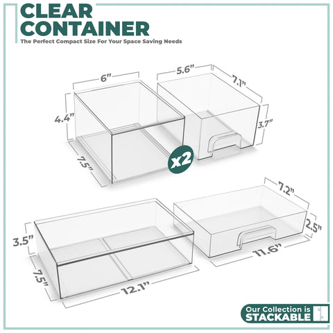 Acrylic Organizer Storage Drawers (3 Drawer)