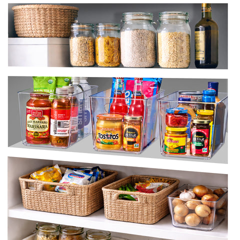 Clear Storage Bins with Handles