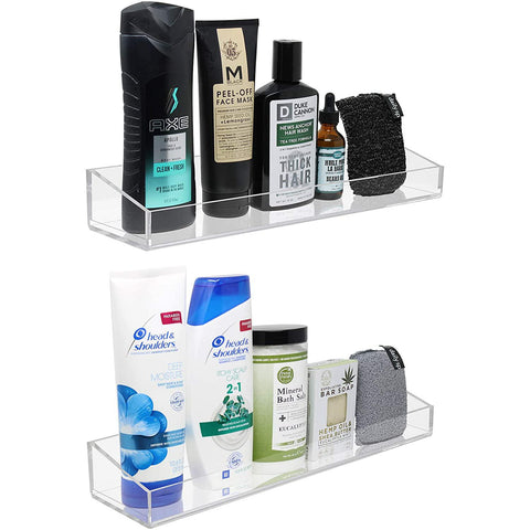 Acrylic Floating Storage Shelves (2 Pc)