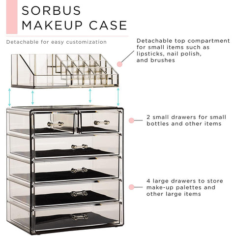 Makeup Organizer Set Tray (6 Drawer)