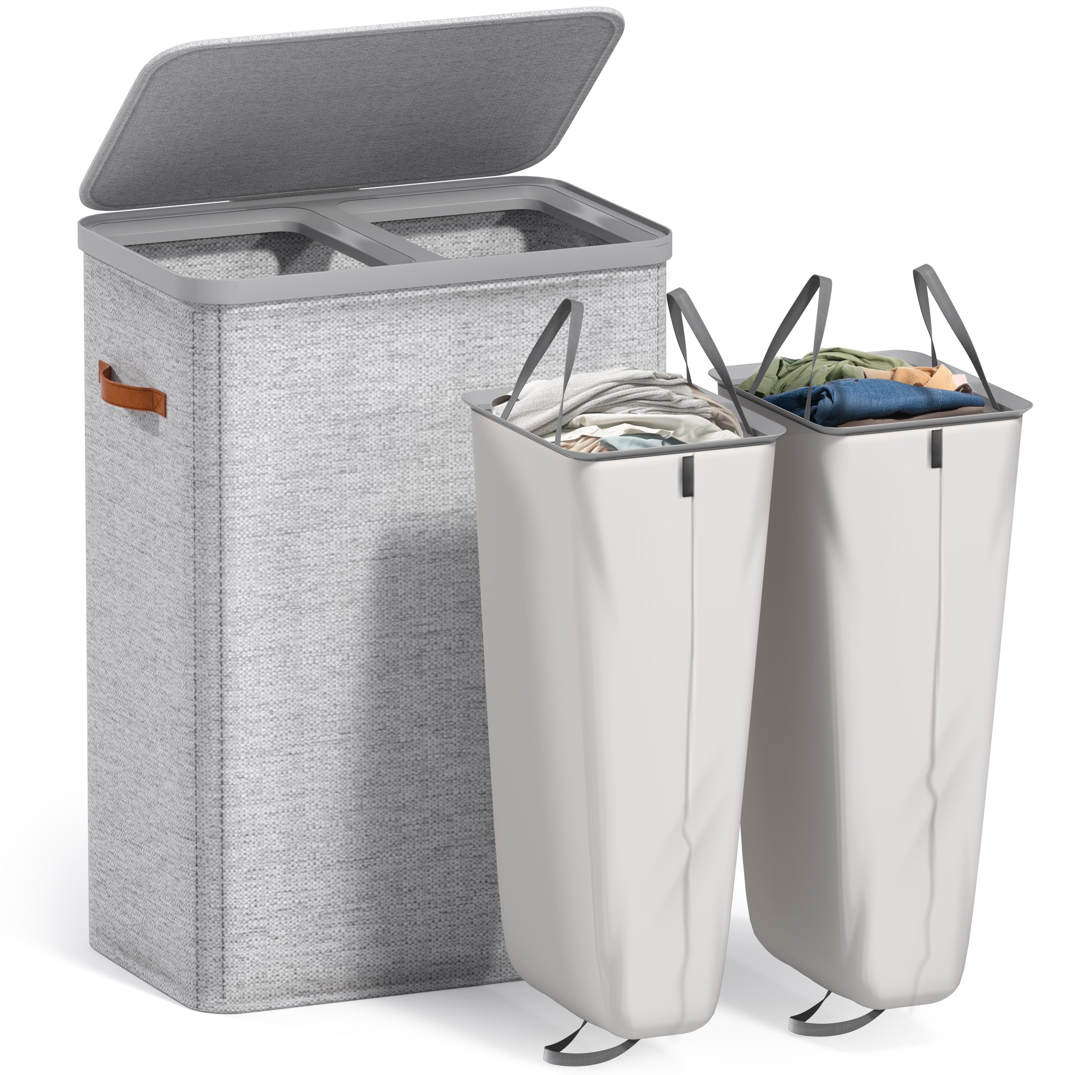 Collapsible Laundry Hamper with Lid - Sorbus Home