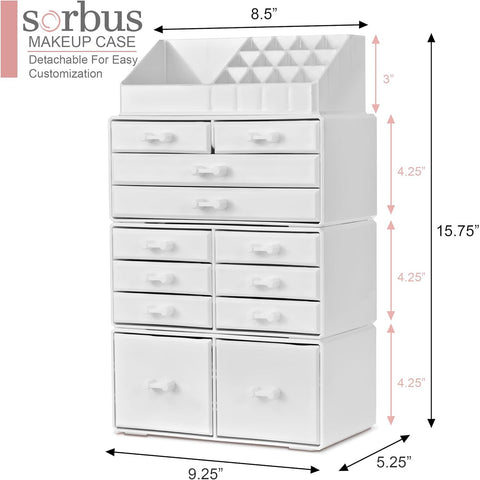 Stackable Makeup Organizer (12 Drawer)