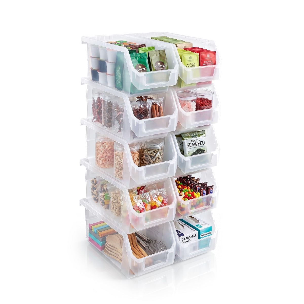 Open Front Kitchen Storage Bin