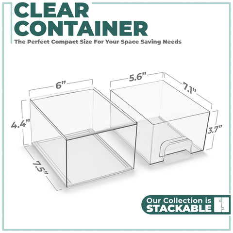 Acrylic Organizer Storage Drawers (4 Drawer)