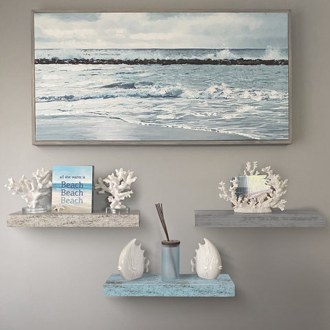 Coastal Rectangle Floating Shelves (3 Pack)