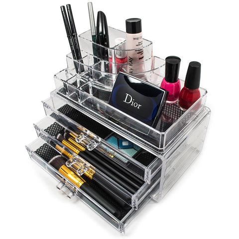 Round Top Makeup Organizer Set (3 Drawer)