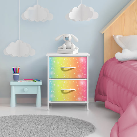 2 Drawer Display Nightstand