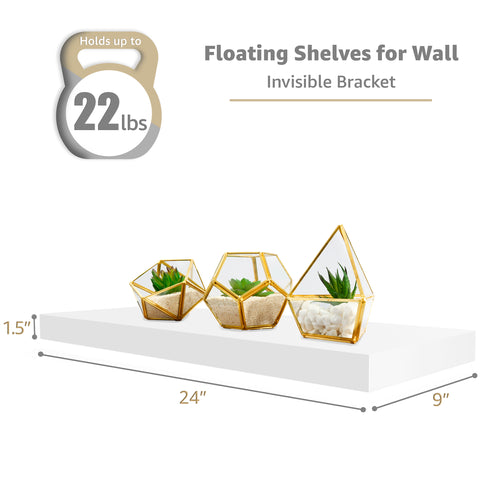 24" Floating Shelves (4 Pk)